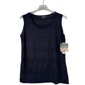 Jones New York Womens Collection 1X Black Sleeveless Tank Top